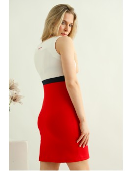 GIANNA Embroidered Dress - Red