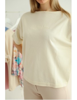 LANA Summer Knit Top - Beige