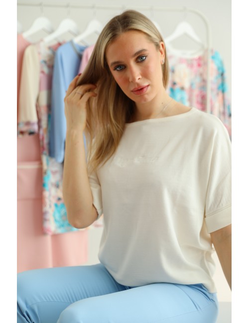 LANA Nyári Kötött Felső - Fehér