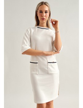POLLY Dress with Pockets - White