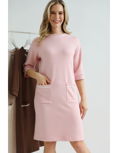 POLLY Dress with Pockets - Light Pink