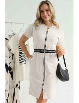 MARTA Elastic Waist Dress - White