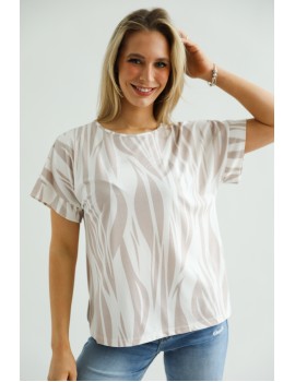 JENNIE T-Shirt - Beige Prints
