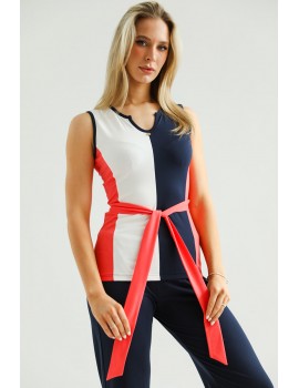 EVELIN Top - Watermelon-Navy