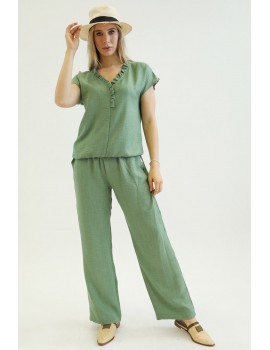 ELSA Linen Trousers - Khaki