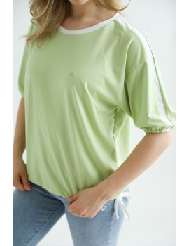 Side Knot Top - Apple Green