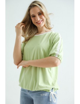Side Knot Top - Apple Green