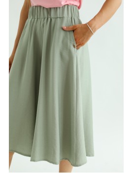 VALERIE Linen Trousers - Khaki