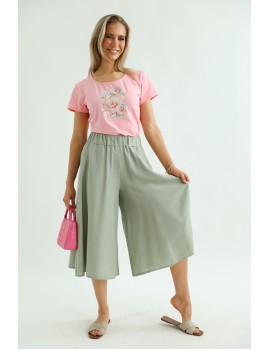 VALERIE Linen Trousers - Khaki