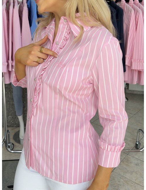 KENNY Hímzett Ing - Rózsaszín Széles-Csíkos