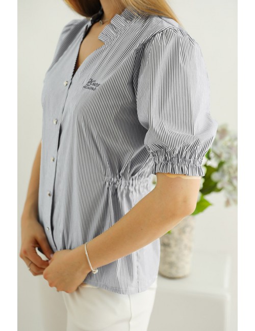 YASMIN Hímzett Puplin Ing - Fekete