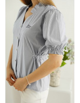 YASMIN Hímzett Puplin Ing - Fekete