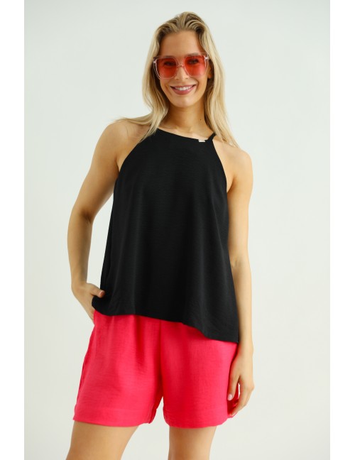 TASIA Len hatású Short - Piros