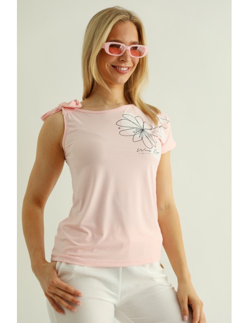 Vállán Kötős Felső - Pink