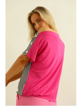ANNA Csíkos Felső - Pink