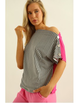 ANNA Striped Top - Pink
