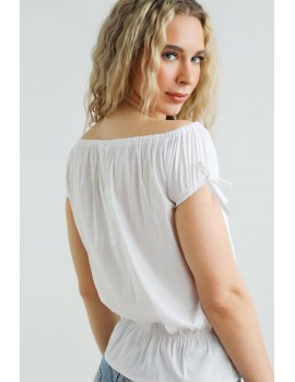 LANA Gumis Vállú Felső - Fehér