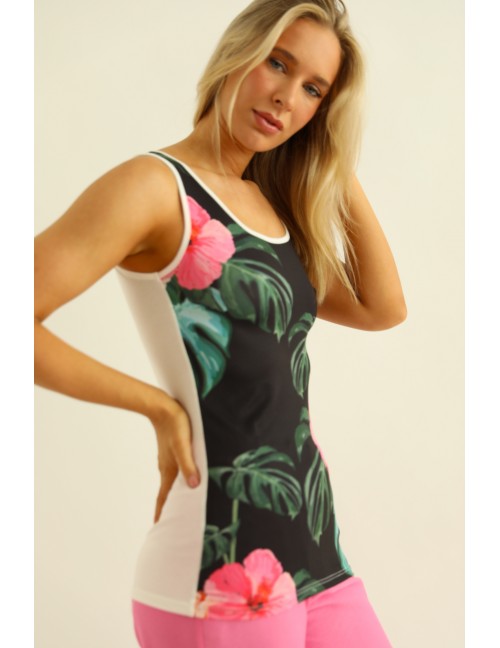 KENDRA Top - Fekete Mintás