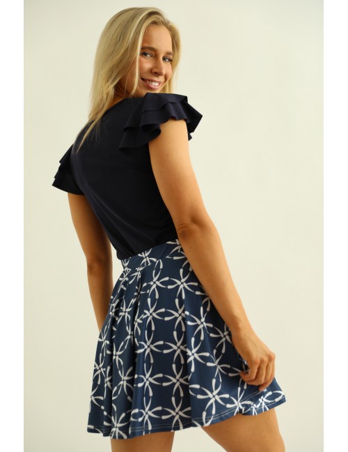 TALLIE Print Skirt - Sötétkék