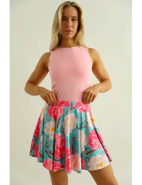 TALLIE Print Skirt - Turquoise