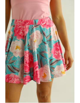 TALLIE Print Skirt - Turquoise