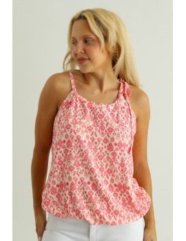 LIDIA Top - Pink Print
