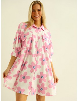 FLOWER Shirt Dress 