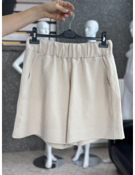 TASIA Len hatású Short - Bézs