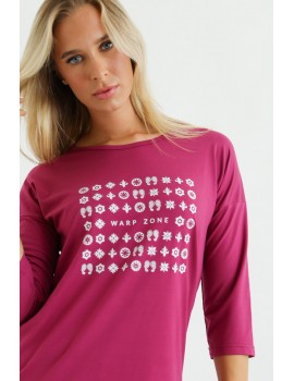 AGNESE Long Sleeve T-shirt - Grape