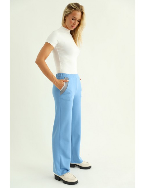 ARIA Elastic Trousers - Blue