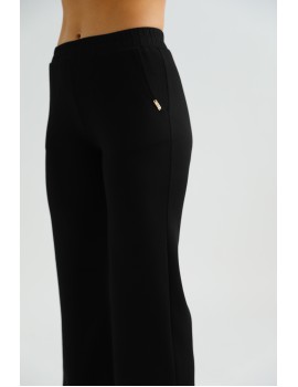 VALERIE Gumis Derekú Nadrág - Fekete