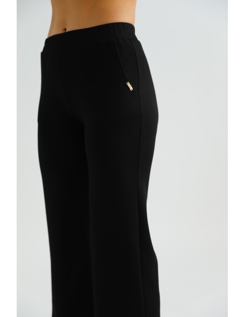 VALERIE Gumis Derekú Nadrág - Fekete