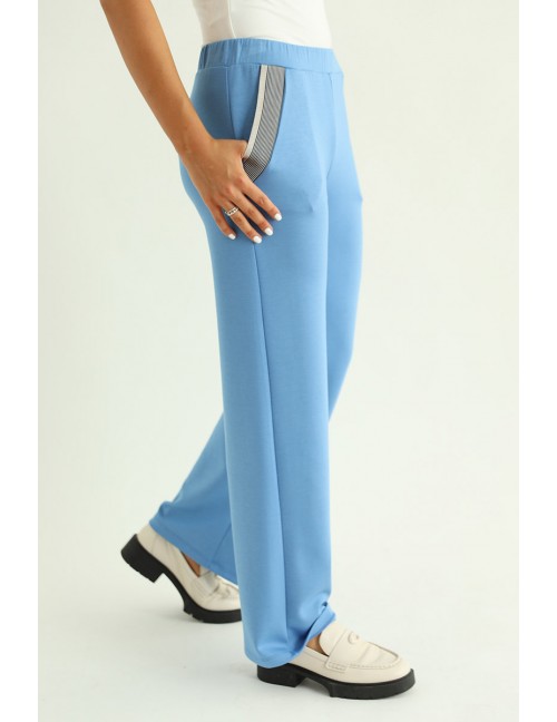 ARIA Elastic Trousers - Blue