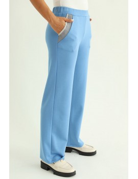 ARIA Elastic Trousers - Blue