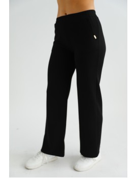 VALERIE Gumis Derekú Nadrág - Fekete