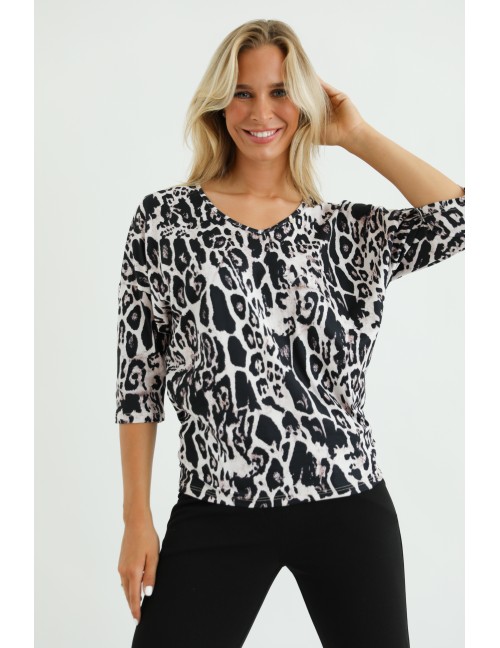 TOLINO Felső - Fekete Mintás