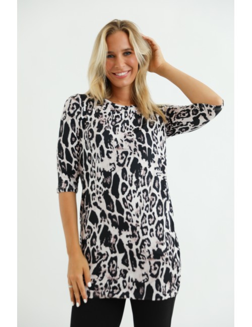 RILIA Top - Black Patterned