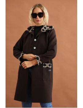 DELONI Coat - Dark Brown