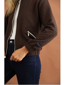 TELMINA Jacquard Dzseki - Barna