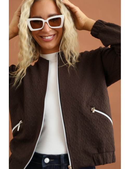 TELMINA Jacquard Dzseki - Barna