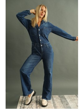 NILANA - Embroidered Denim Overall