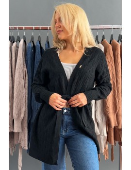 KELLY Kötött Kardigán - Fekete