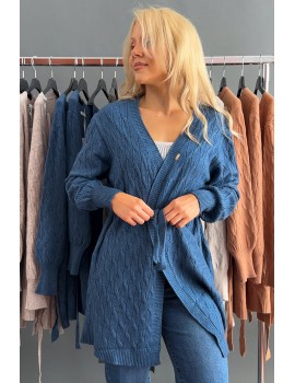 KELLY Kötött Kardigán - Farmerkék
