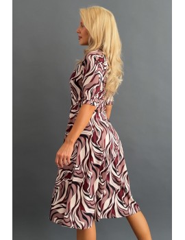 ELINE Print Dress - Brown