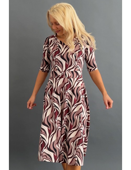 ELINE Print Dress - Brown ELINE Print Dress - Brown