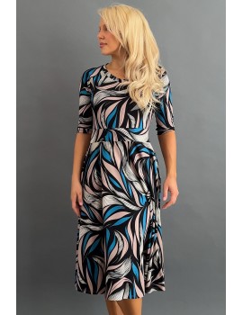 ELINE Print Dress - Blue