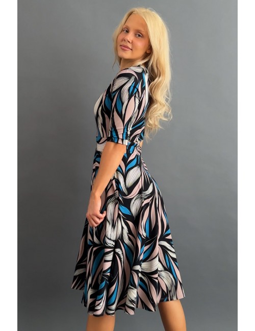 ELINE Mintás Ruha - Kék