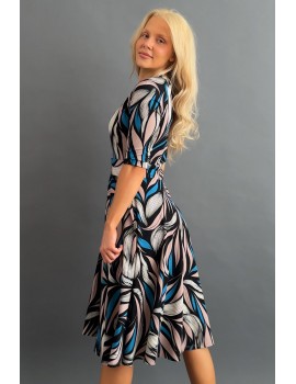 ELINE Mintás Ruha - Kék