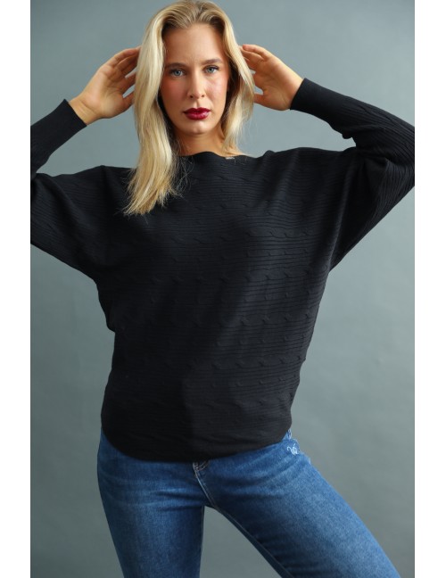 DELMINIA Knit Jumper - Black
