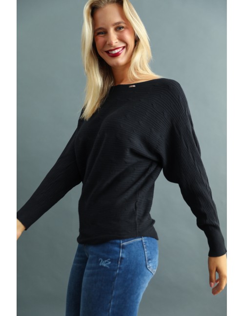 DELMINIA Knit Jumper - Black